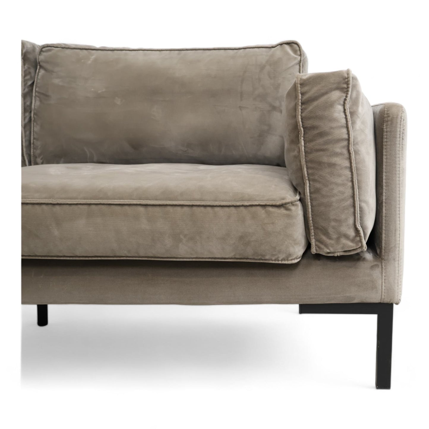 Nyrenset | June sjeselongsofa fra Home&Cottage i taupe velur