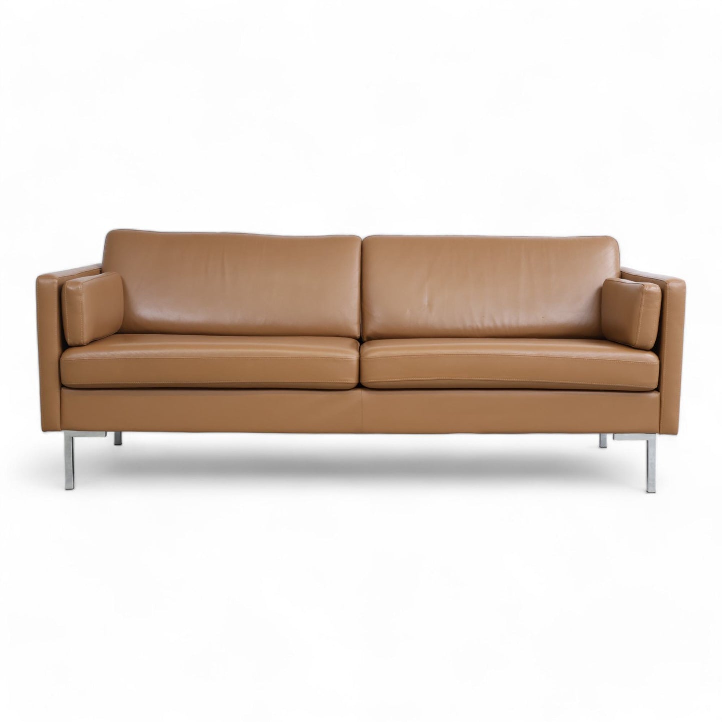 Nyrenset | Brun 3-seter sofa i skinn fra Hjellegjerde