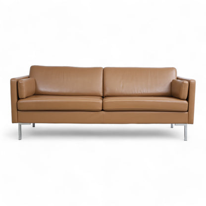 Nyrenset | Brun 3-seter sofa i skinn fra Hjellegjerde