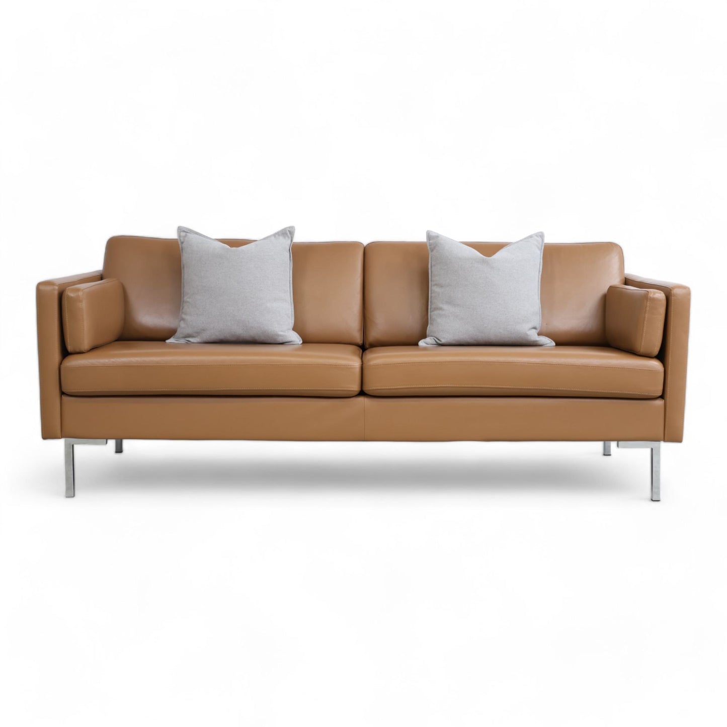 Nyrenset | Brun 3-seter sofa i skinn fra Hjellegjerde