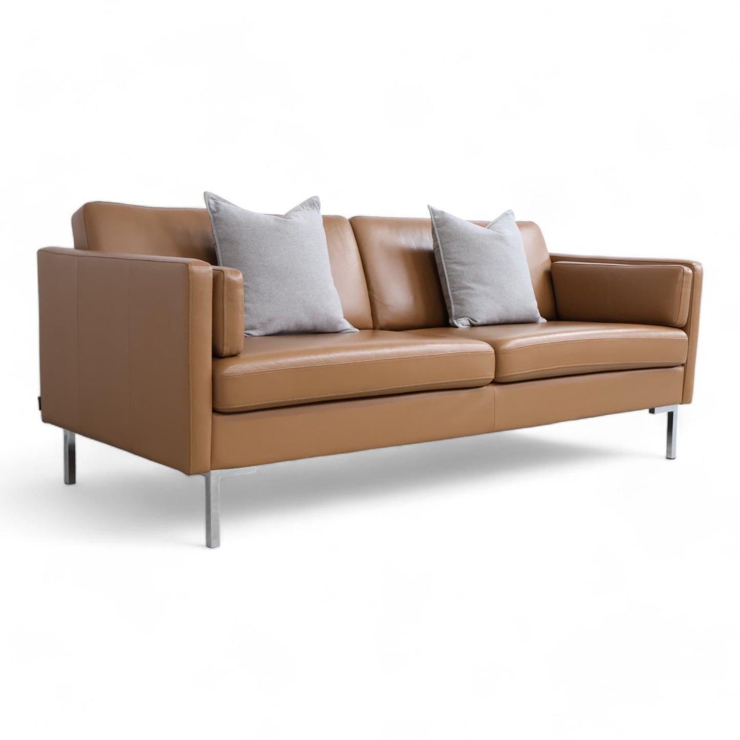 Nyrenset | Brun 3-seter sofa i skinn fra Hjellegjerde