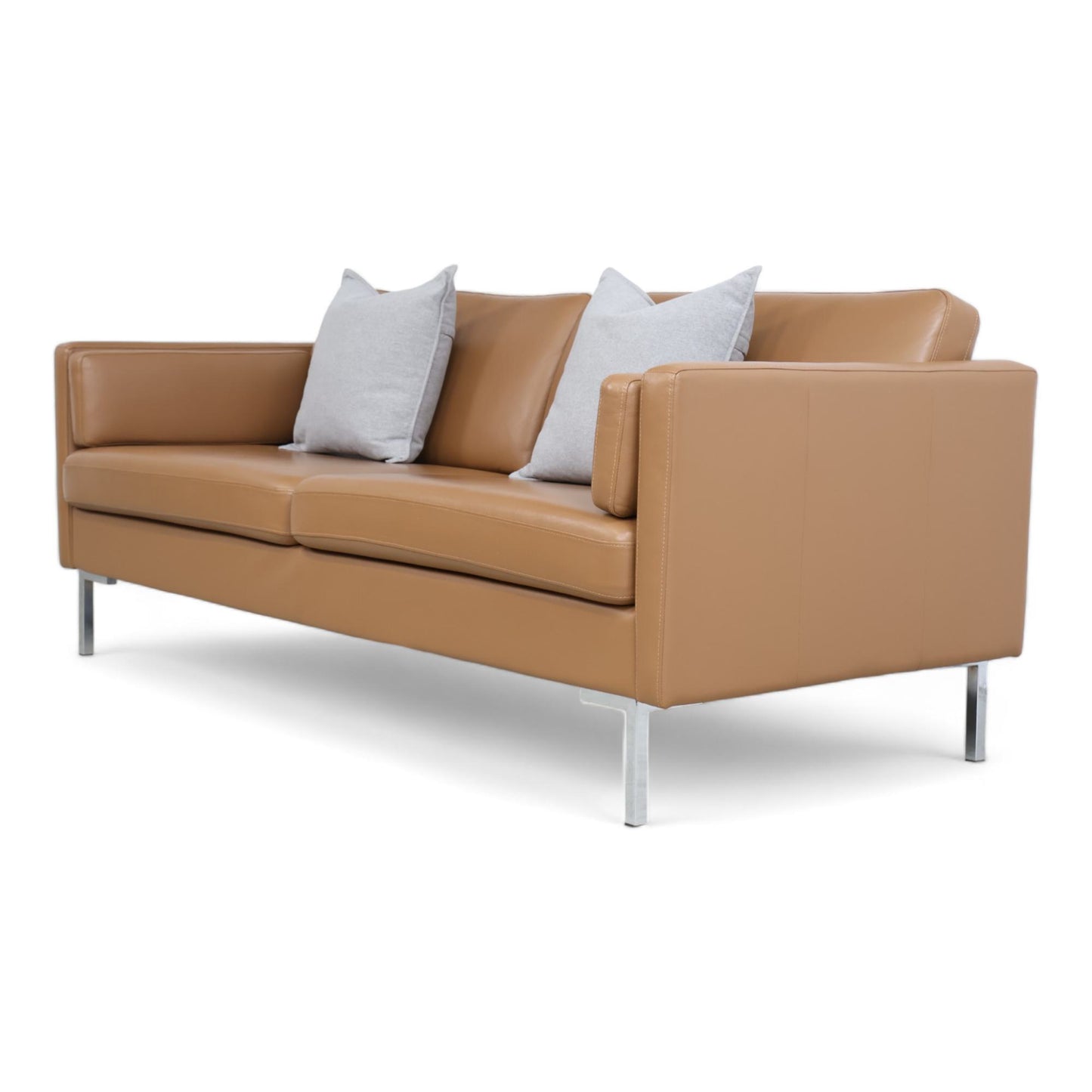 Nyrenset | Brun 3-seter sofa i skinn fra Hjellegjerde