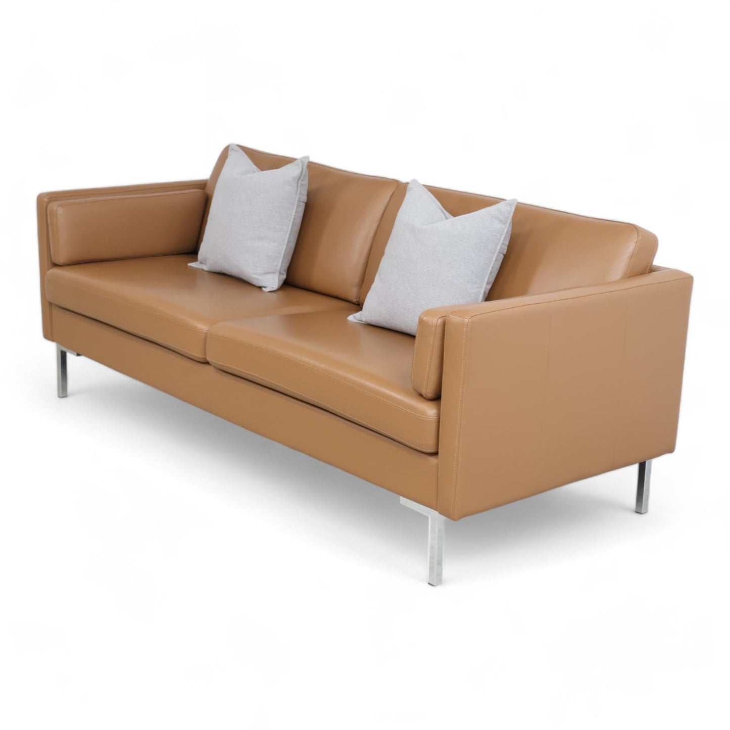 Nyrenset | Brun 3-seter sofa i skinn fra Hjellegjerde