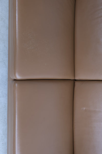 Nyrenset | Brun 3-seter sofa i skinn fra Hjellegjerde