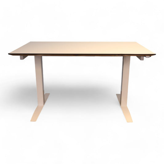 Elektrisk hev/senk skrivebord i hvitt, 140x80cm