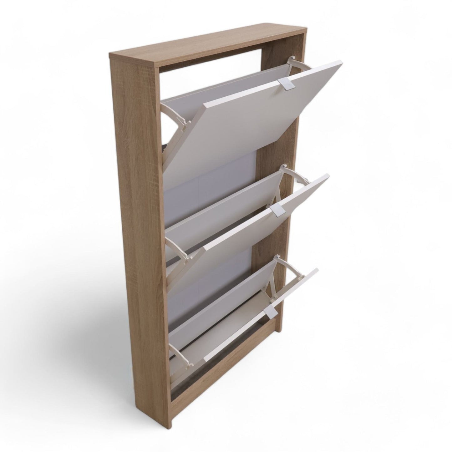 Hvit/tre skoskap fra Skeidar