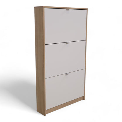 Hvit/tre skoskap fra Skeidar