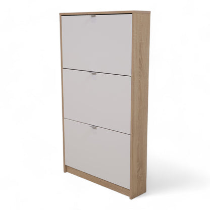 Hvit/tre skoskap fra Skeidar