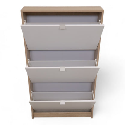 Hvit/tre skoskap fra Skeidar