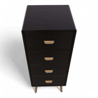 Mino kommode fra Bohus med fire skuffer i sort/eik
