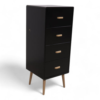 Mino kommode fra Bohus med fire skuffer i sort/eik