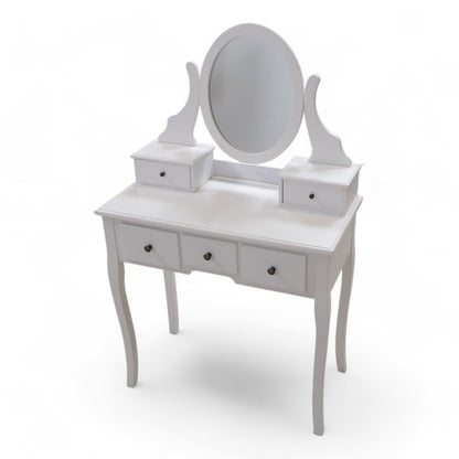 Kvalitetssikret | Jysk Malling sminkebord med speil og fem skuffer