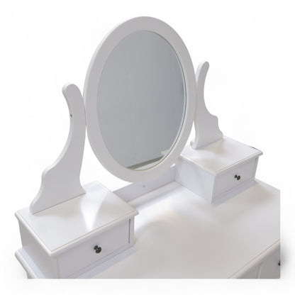 Kvalitetssikret | Jysk Malling sminkebord med speil og fem skuffer