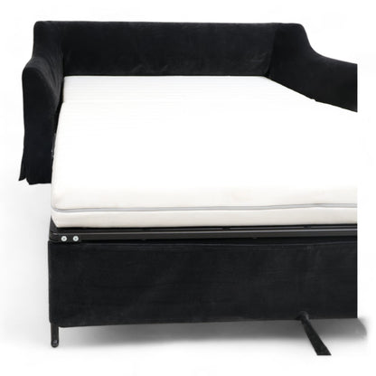 Nyrenset | IKEA FÄRLÖV sovesofa i sort tekstil