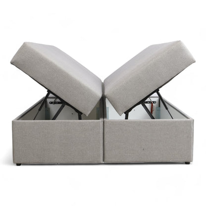 Nyrenset | Jysk DreamZone C50 Gold Seng med oppbevaring 150x200