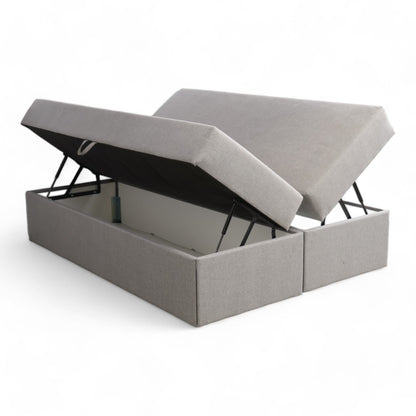 Nyrenset | Jysk DreamZone C50 Gold Seng med oppbevaring 150x200