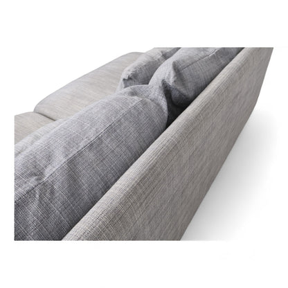 Nyrenset | Lys grå Ikea Söderhamn 3-seter sofa med puff