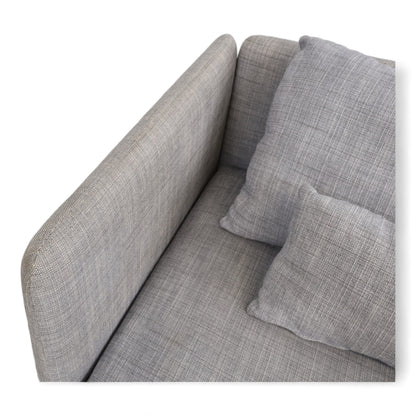 Nyrenset | Lys grå Ikea Söderhamn 3-seter sofa med puff