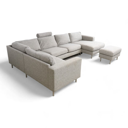 Nyrenset | Habitat Arctic U-sofa med nakkestøtte og puff