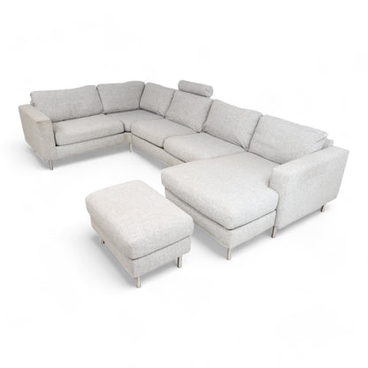 Nyrenset | Habitat Arctic U-sofa med nakkestøtte og puff