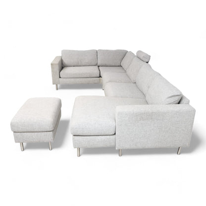 Nyrenset | Habitat Arctic U-sofa med nakkestøtte og puff