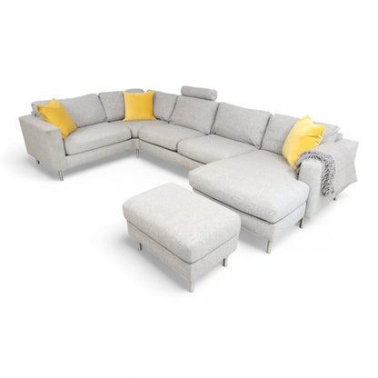 Nyrenset | Habitat Arctic U-sofa med nakkestøtte og puff