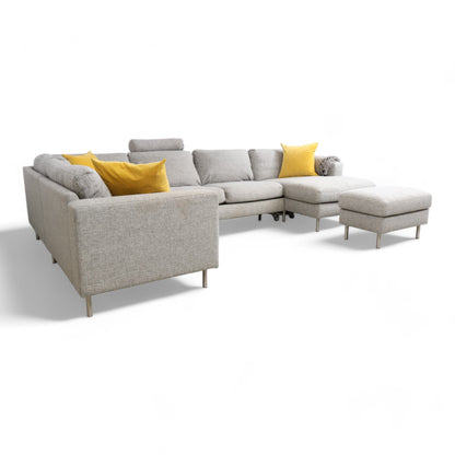 Nyrenset | Habitat Arctic U-sofa med nakkestøtte og puff