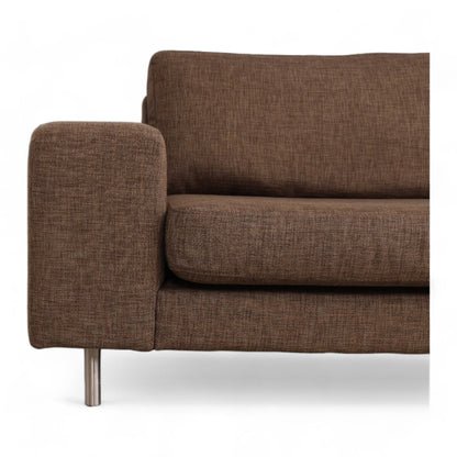 Nyrenset | Brun Litsofa 3-seter sofa med avtagbare trekk