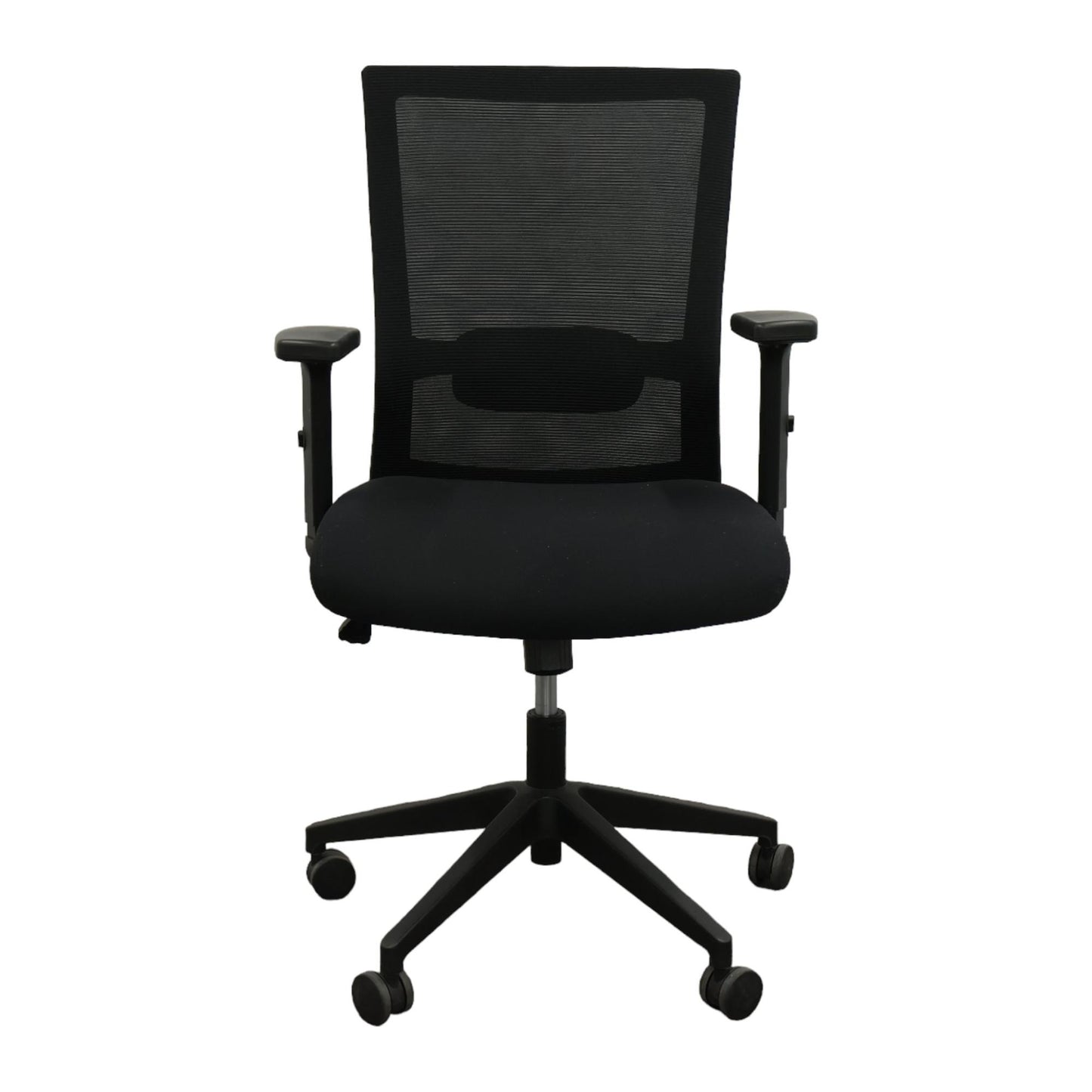 Sort justerbar kontorstol med mesh rygg