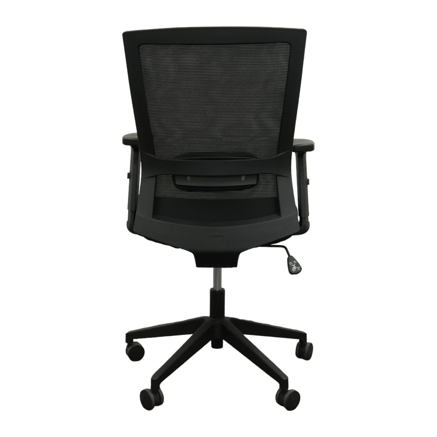 Sort justerbar kontorstol med mesh rygg