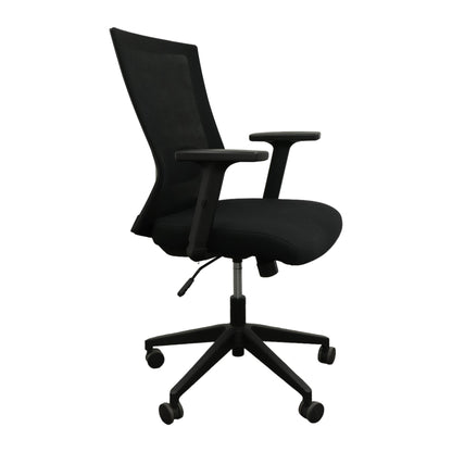 Sort justerbar kontorstol med mesh rygg