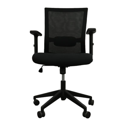 Sort justerbar kontorstol med mesh rygg