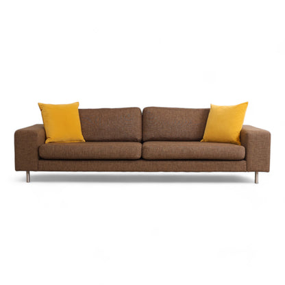 Nyrenset | Brun Litsofa 3-seter sofa med avtagbare trekk
