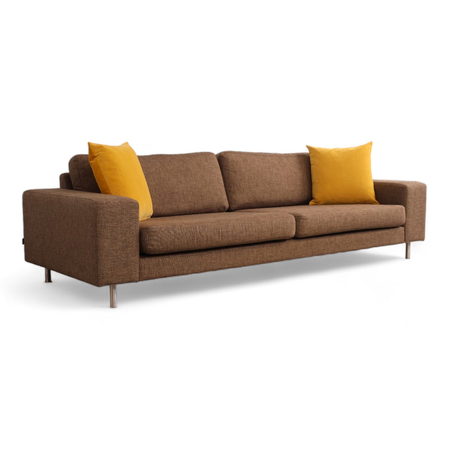 Nyrenset | Brun Litsofa 3-seter sofa med avtagbare trekk