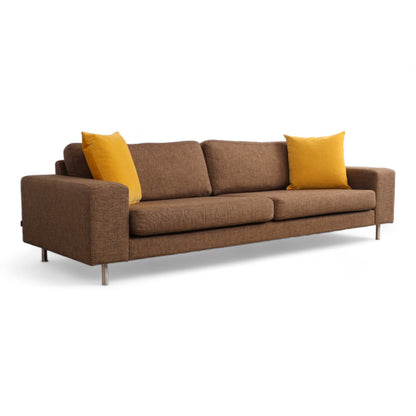 Nyrenset | Brun Litsofa 3-seter sofa med avtagbare trekk