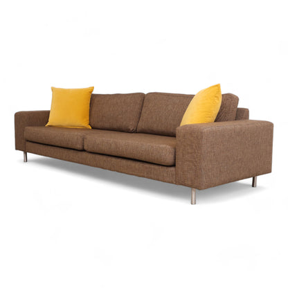 Nyrenset | Brun Litsofa 3-seter sofa med avtagbare trekk