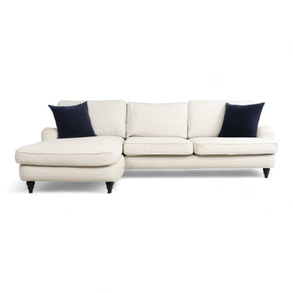 Nyrenset | Lys Beige Sofa med Sjeselong