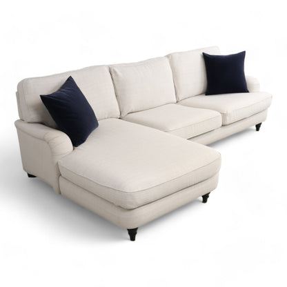 Nyrenset | Lys Beige Sofa med Sjeselong
