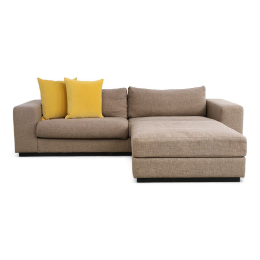 Nyrenset | Brun Bolia Sepia 3-seter sofa med puff