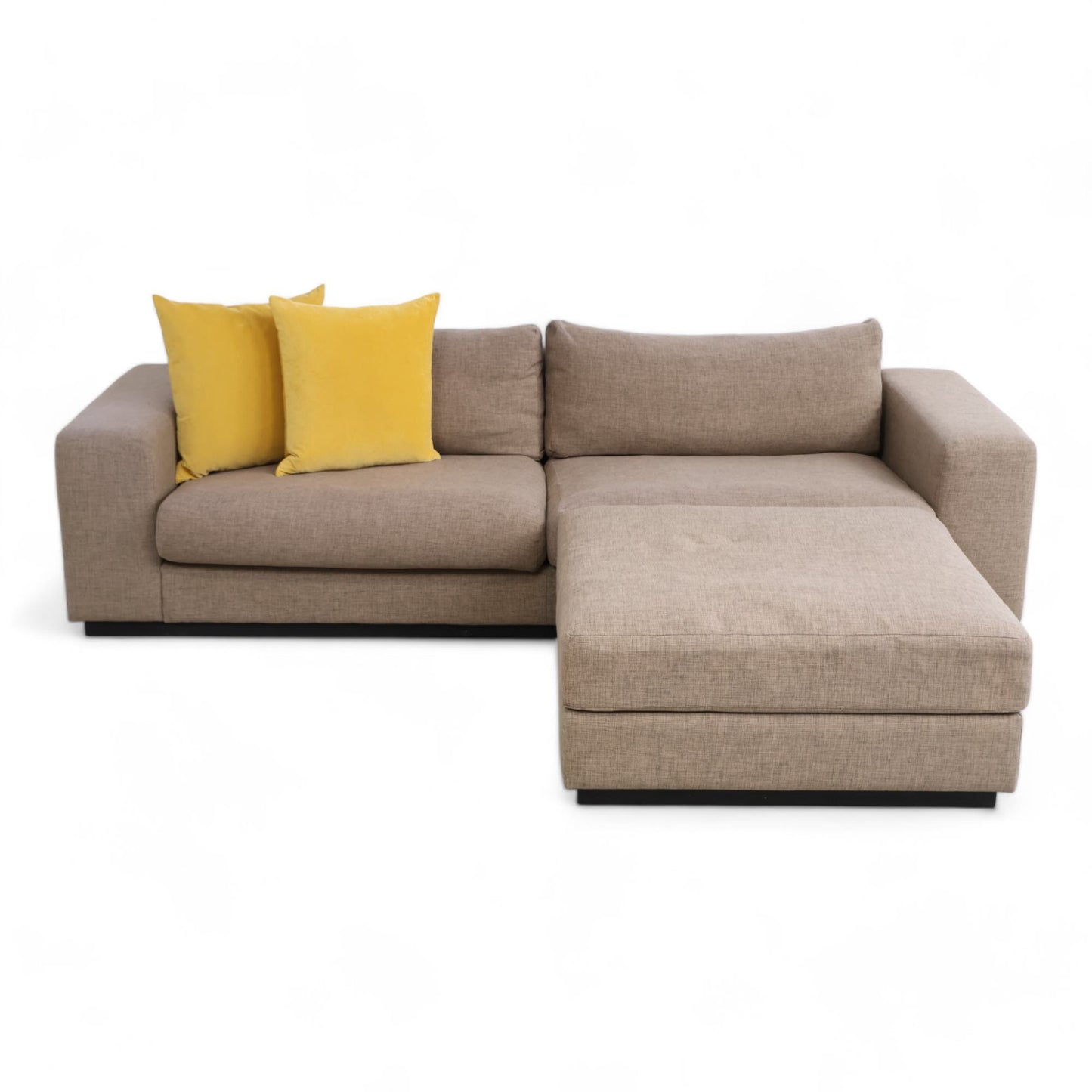 Nyrenset | Brun Bolia Sepia 3-seter sofa med puff