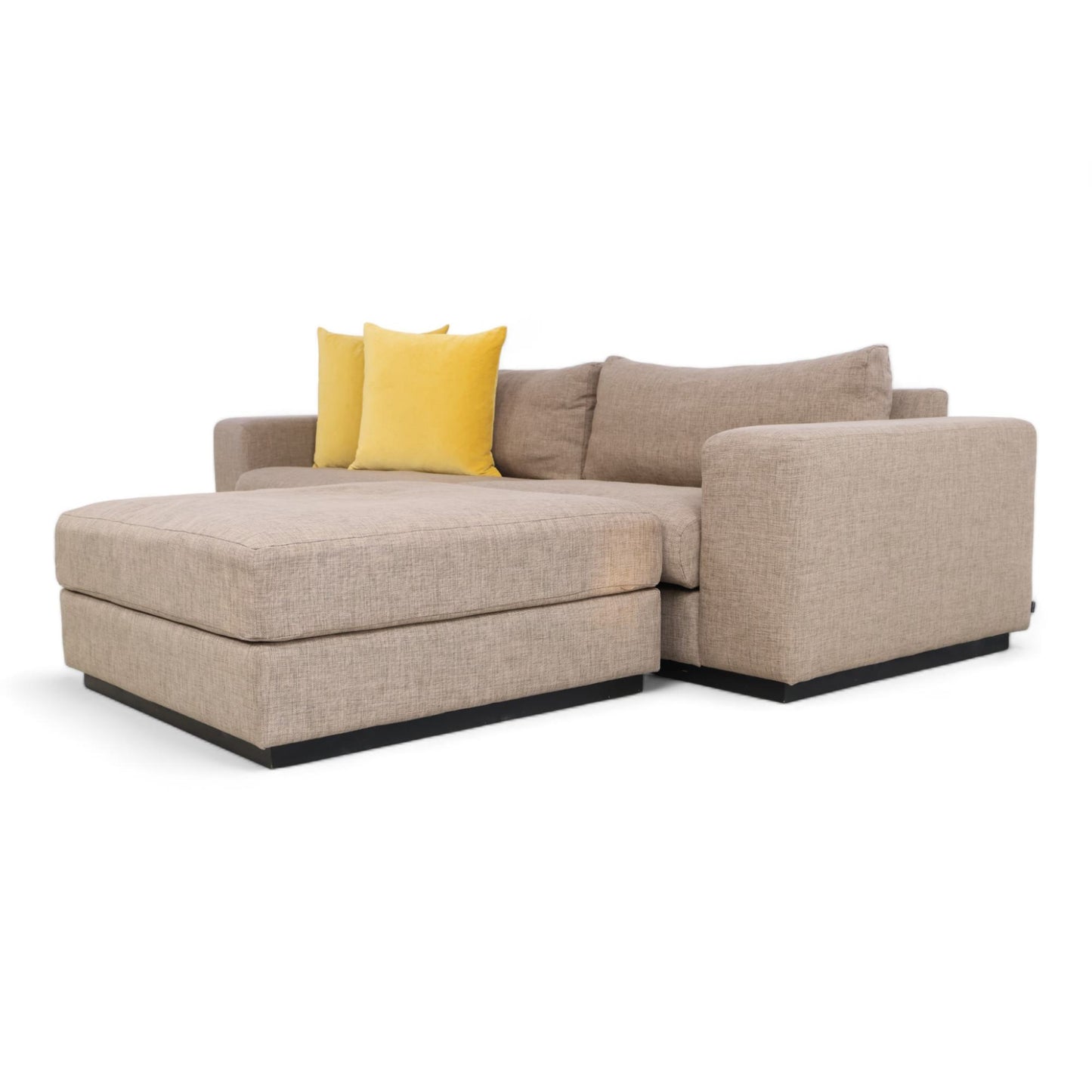 Nyrenset | Brun Bolia Sepia 3-seter sofa med puff