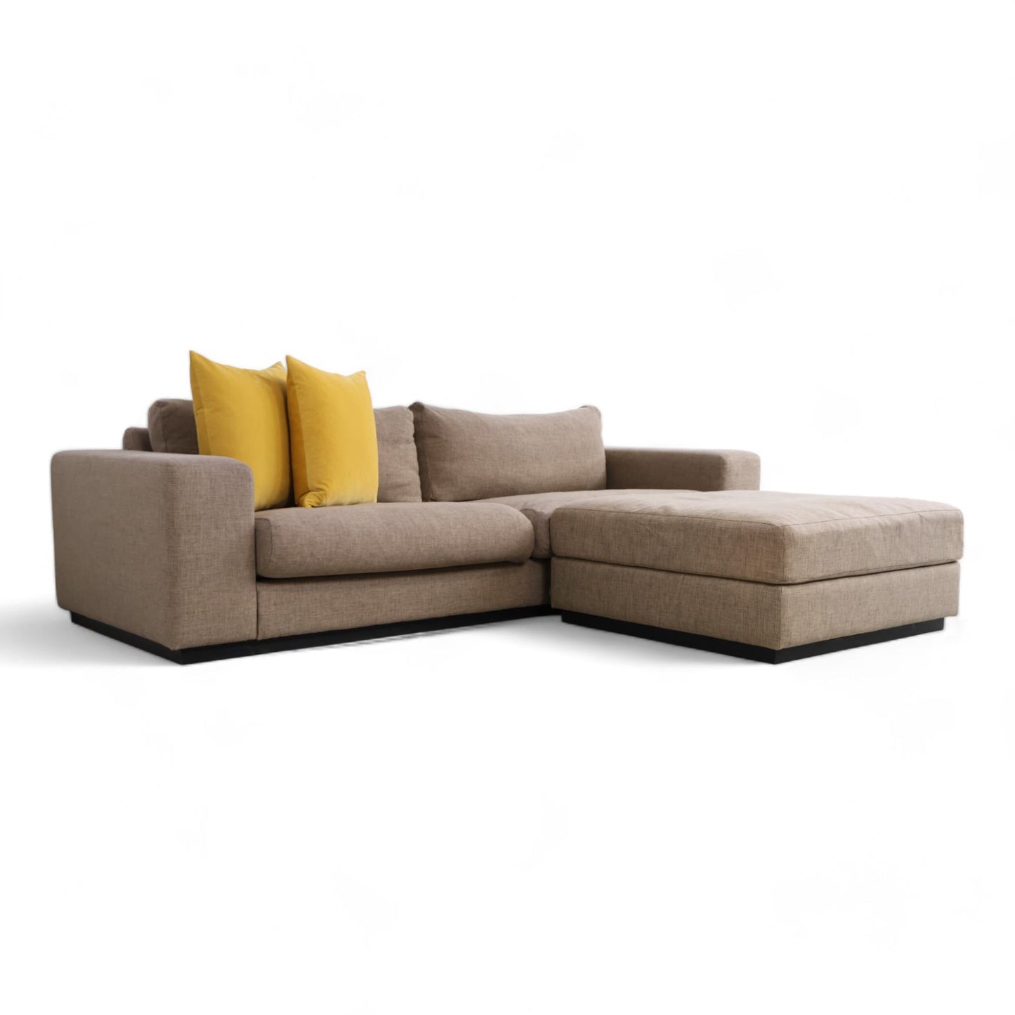 Nyrenset | Brun Bolia Sepia 3-seter sofa med puff