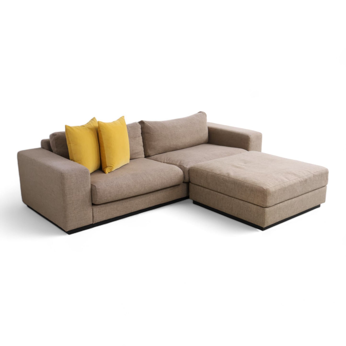 Nyrenset | Brun Bolia Sepia 3-seter sofa med puff