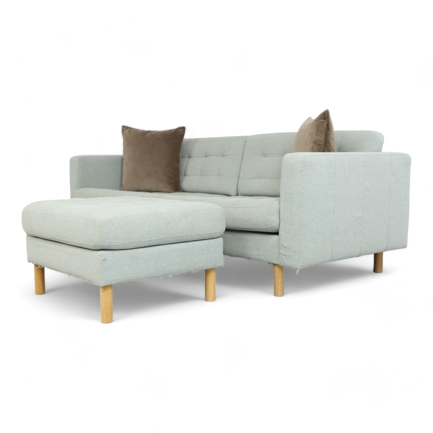 Nyrenset | Ikea Landskrona 3-seter sofa med puff