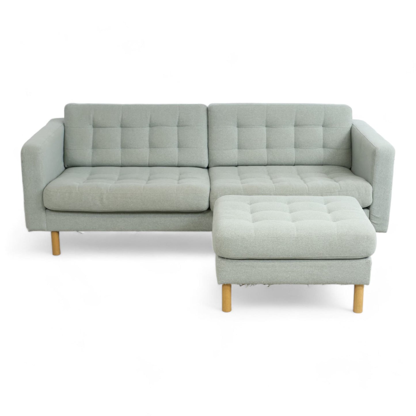 Nyrenset | Ikea Landskrona 3-seter sofa med puff