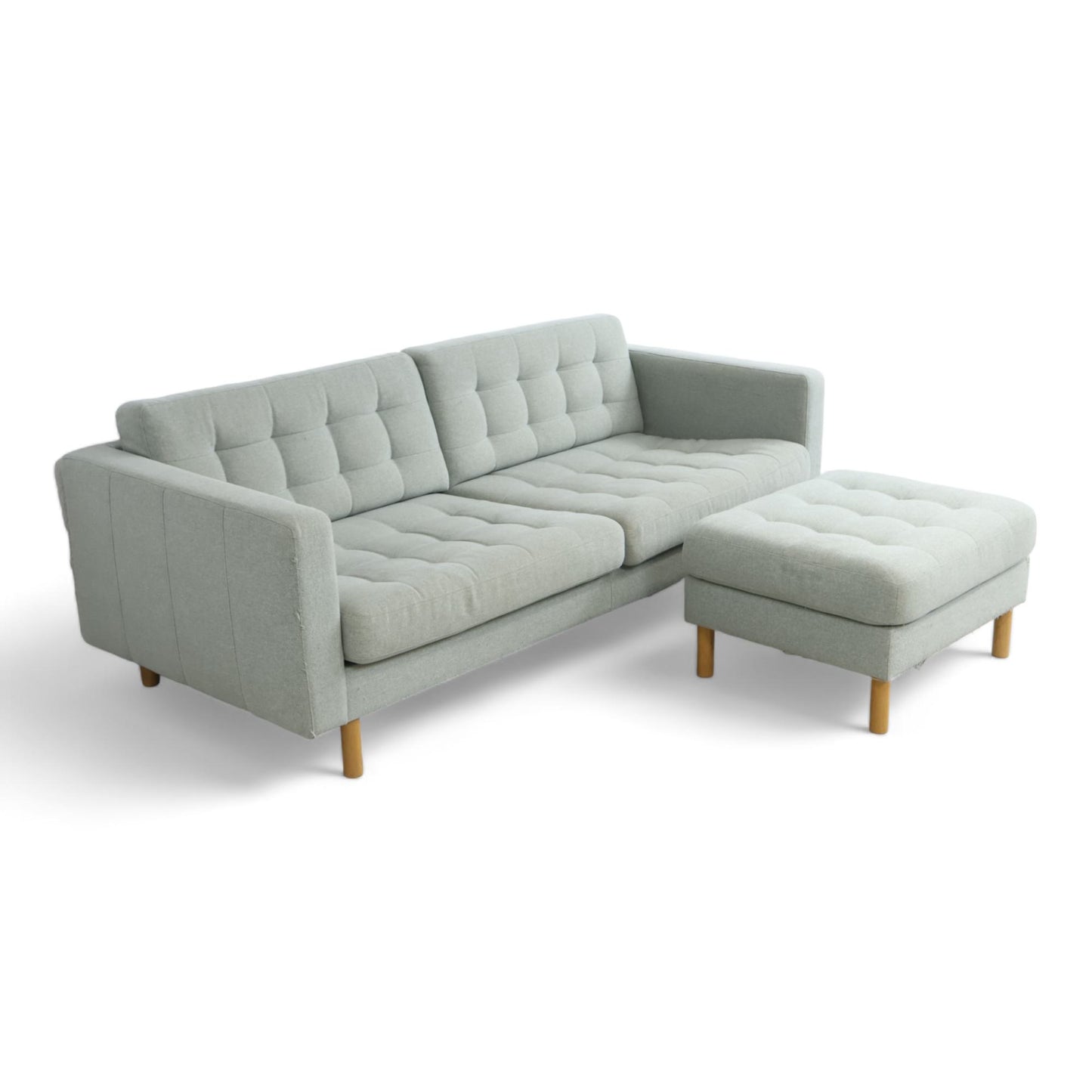 Nyrenset | Ikea Landskrona 3-seter sofa med puff