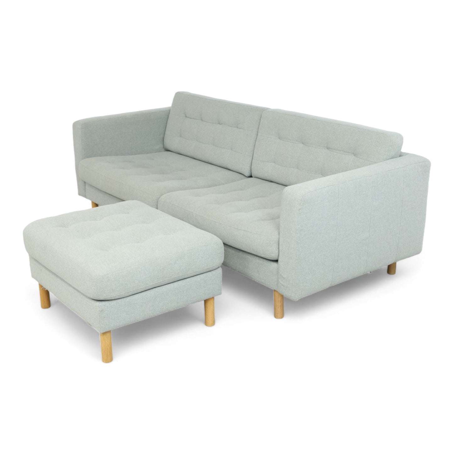 Nyrenset | Ikea Landskrona 3-seter sofa med puff