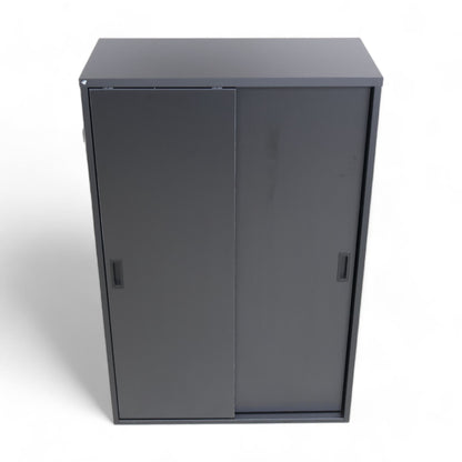 Modulus kabinett med skyvedører i svart 120x80