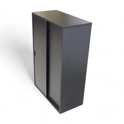 Modulus kabinett med skyvedører i svart 120x80