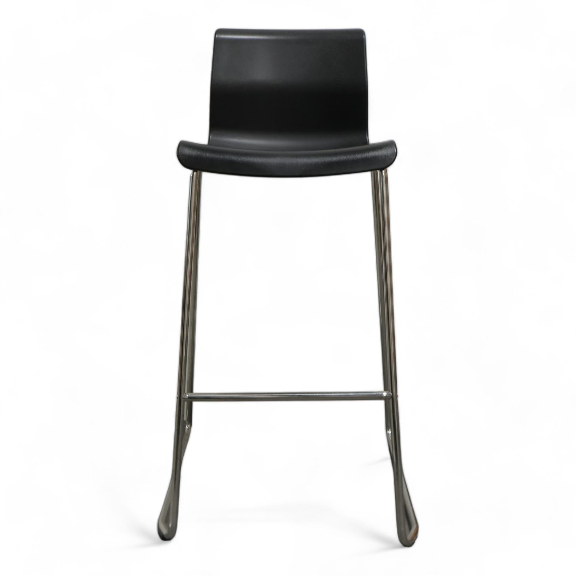 IKEA Glenn barstoler med rygg i svart/stål – Secundo